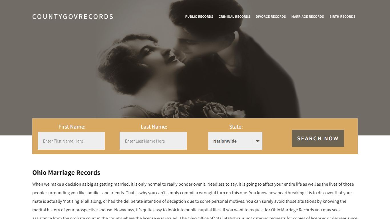 Ohio Marriage Records | Enter Name and Search|14 Days Free